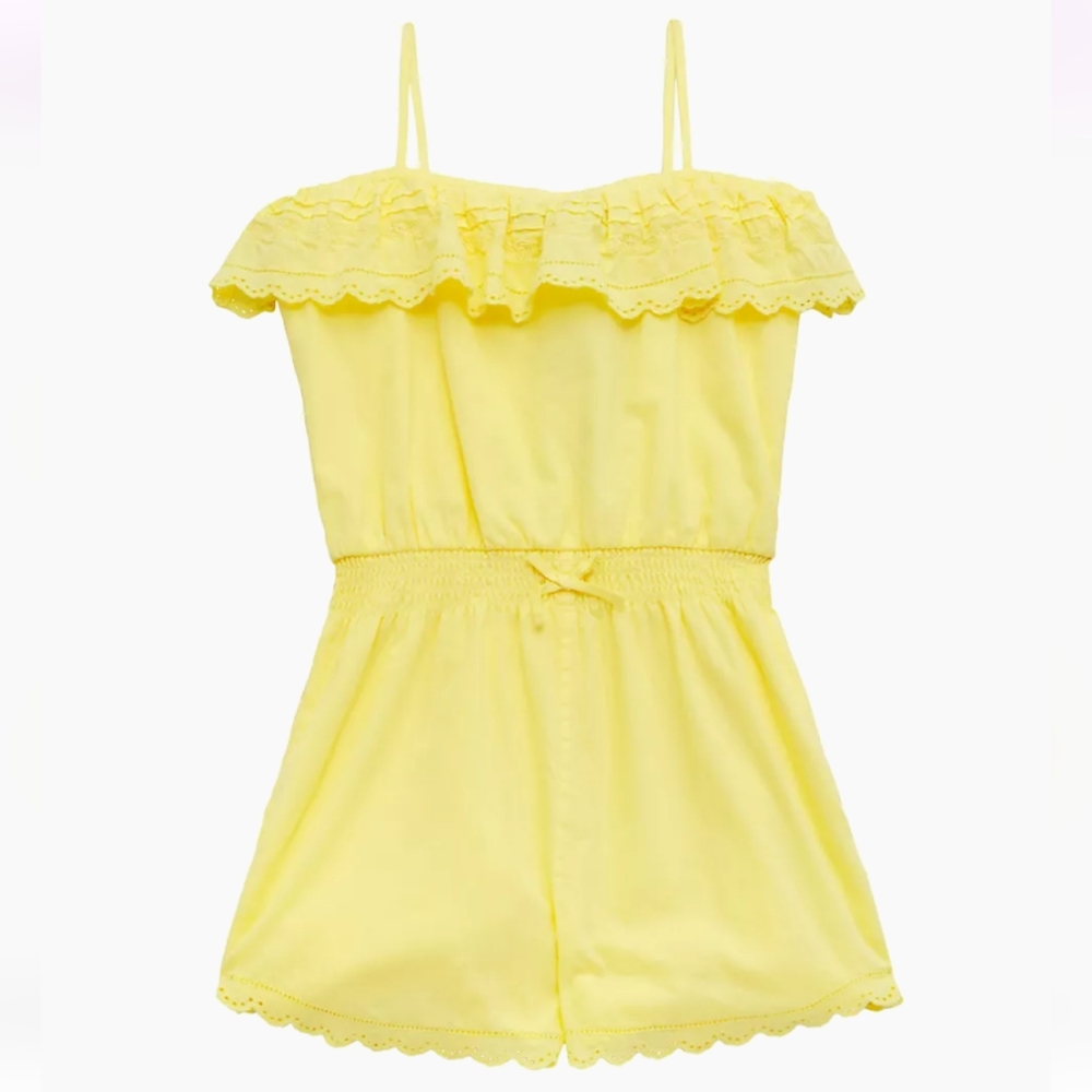 Polo Ralph Lauren Cotton Batiste Romper Girl's size 12 EUC